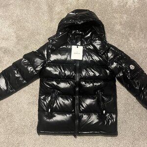 Black Moncler puffer jacket